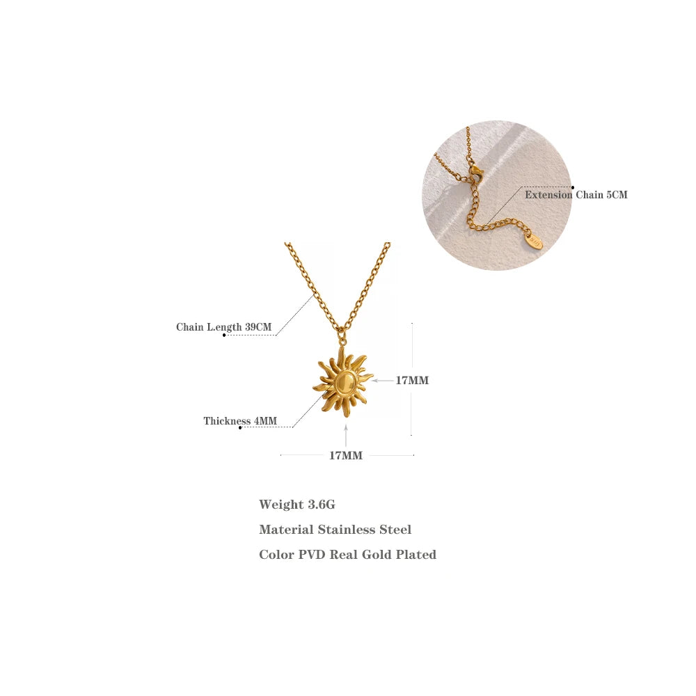 Sun ~ Waterproof Pendant Necklace